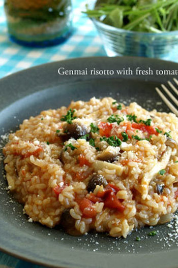 実は簡単 玄米トマトリゾット