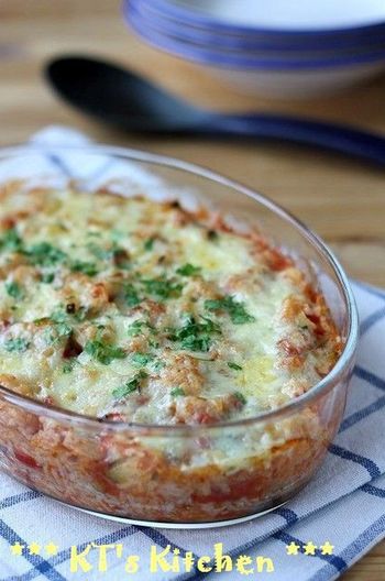 ズッキーニとひき肉のトマトドリア