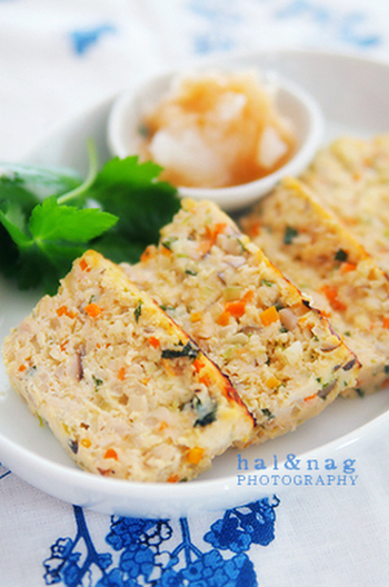 レンジで簡単 和風ミートローフ