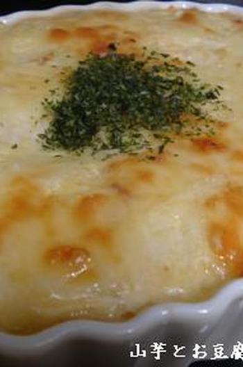 ふわふわ長いもと豆腐のグラタン