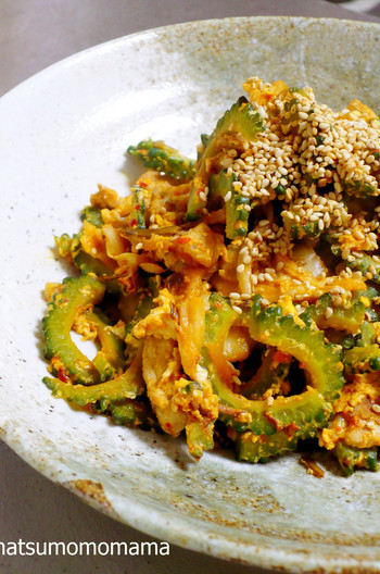 夏バテ防止に ピリッとゴーヤー豚キムチ