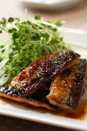 さんまの梅照り焼き