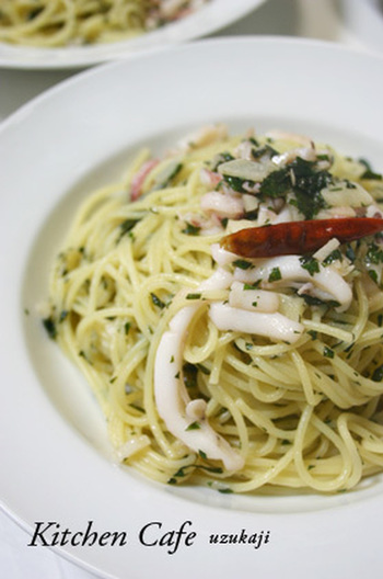 いかと青じそのぺペロンチーノ