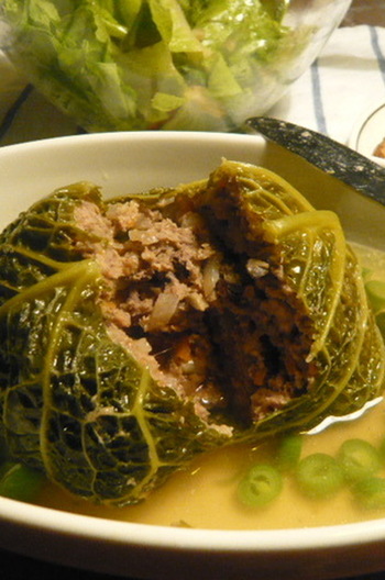 オートミール入りロールキャベツ