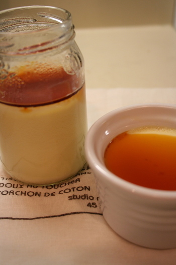 寒天でたまごプリン