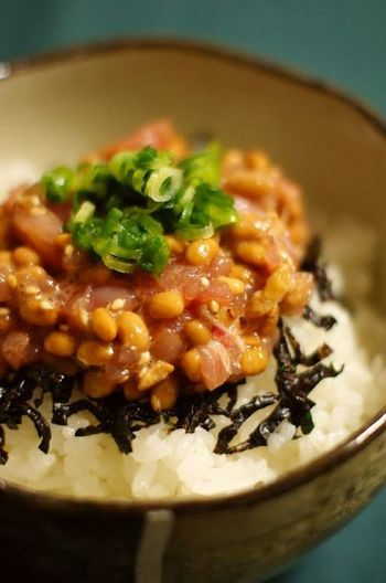 手軽に作れる 納豆まぐろ丼ぶり