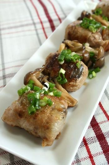 こんにゃくでボリュームアップ 豚肉巻き