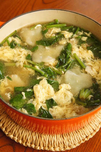 すいとんの中華スープ