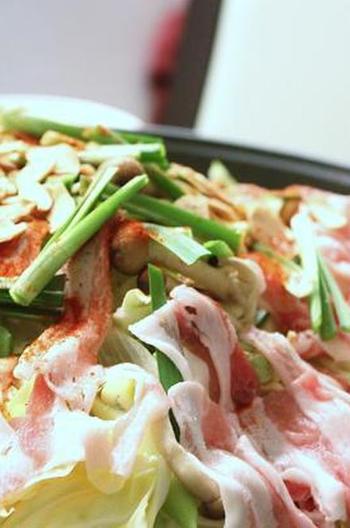 ホットプレートで 鉄板鍋