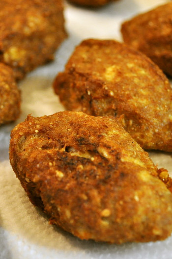 簡単でヘルシー サバ缶と豆腐の落とし揚げ