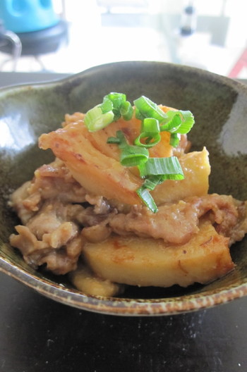 筍と豚肉の味噌バター炒め