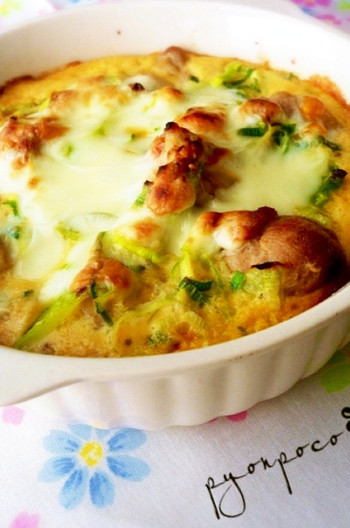 ねぎ味噌ソースで 和風豆腐グラタン