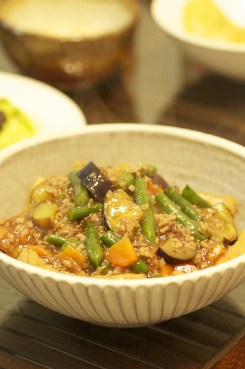 野菜たっぷり 厚揚げの肉あんかけ