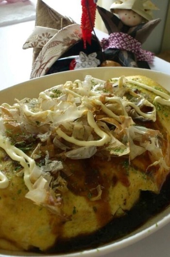 お好み焼き風 オムキャベもやし