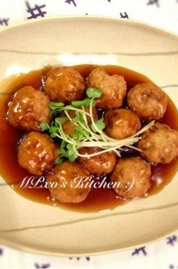 豆腐団子の甘酢あんかけ