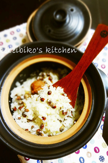 煎り大豆の香ばしい炊込みご飯