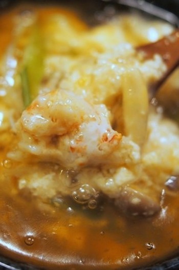 豆腐と蟹のとろろ蒸し