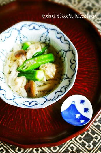 オクラと湯葉のデパ地下風お浸しサラダ