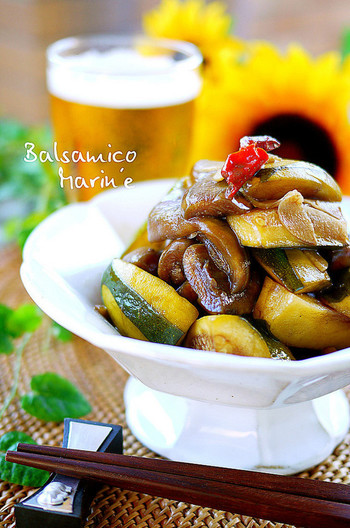 ズッキーニと茄子のアンチョビバルサミコ酢