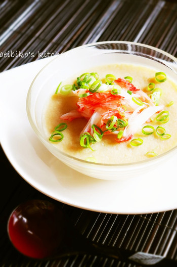 ふわとろ冷製豆乳茶碗蒸し