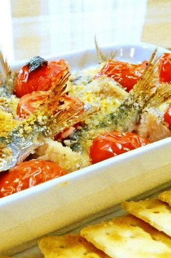 いわしのオニオン包み焼き