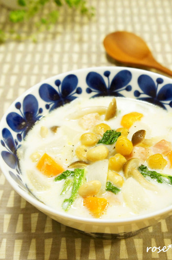 かぶの味噌ミルクスープ