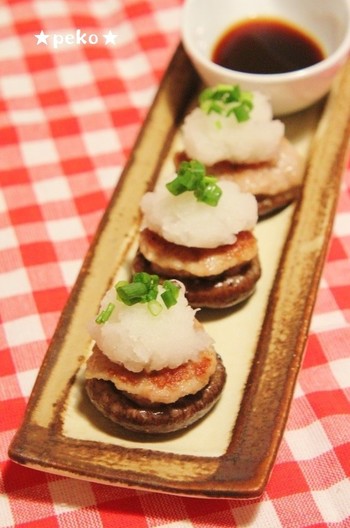 超簡単 椎茸の肉詰めおろしポンズ