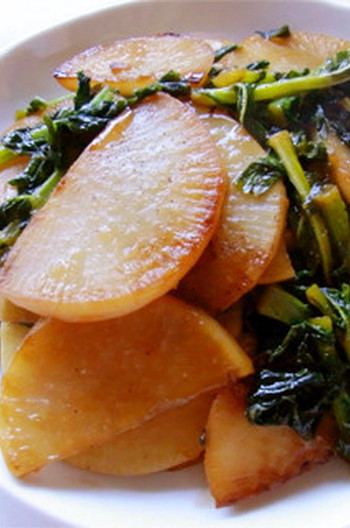 スピード料理 かぶの生姜焼き