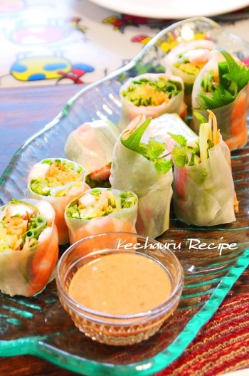 ごまとヨーグルトを使った生春巻きのタレ