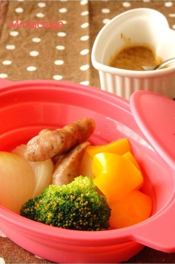 レンチンでスピード温野菜