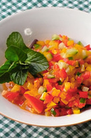 パプリカの即席サルサ