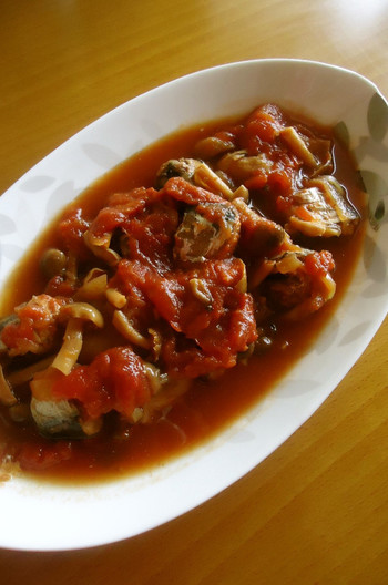 圧力鍋で作るいわしのトマト煮込み