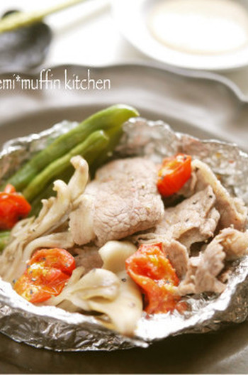 牛肉と野菜のホイル焼き