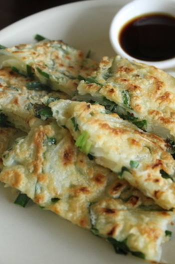 玉ねぎとニラのチヂミ