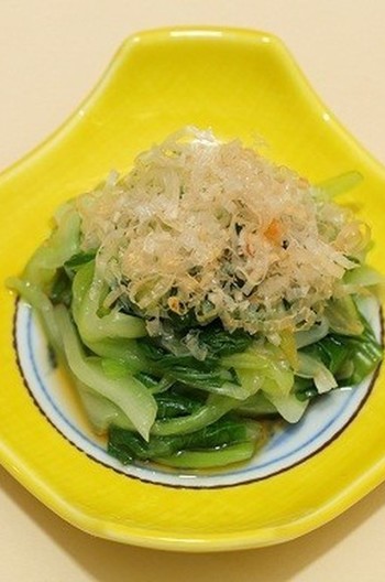 青梗菜のめんつゆ和え