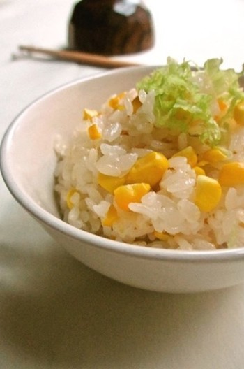 とうもろこしの炊き込みご飯