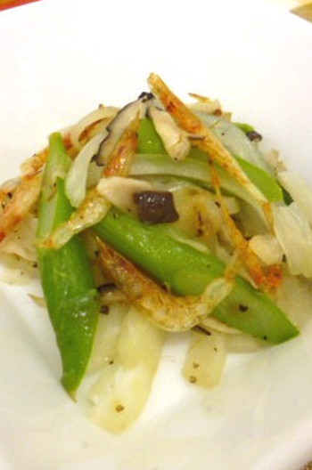 桜えびと野菜の香味ソテー