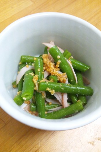 三度豆のピーナッツ和え