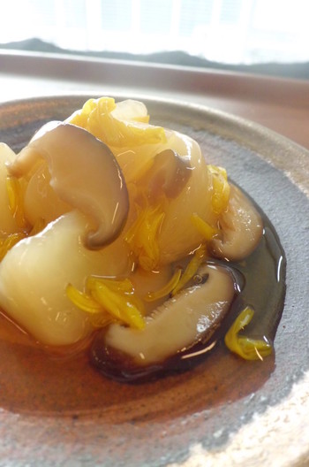 かぶの菊花薄くず煮