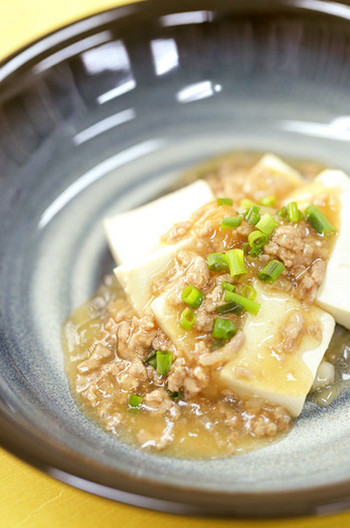 豆腐のしっとり鶏そぼろあん