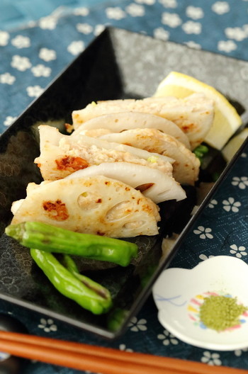 手軽にできる 蓮根のはさみ焼