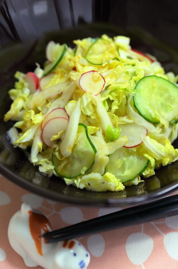 シャキシャキ食感を楽しもう 白菜サラダ