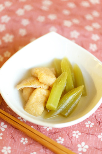 塩分控えめ 蕗とおあげの煮物
