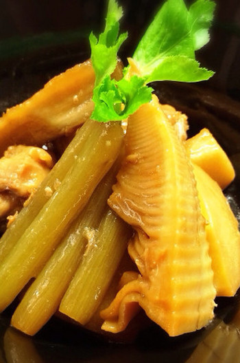 たけのこと鶏肉の煮物