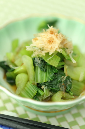 ほたて風味のチンゲン菜お浸し