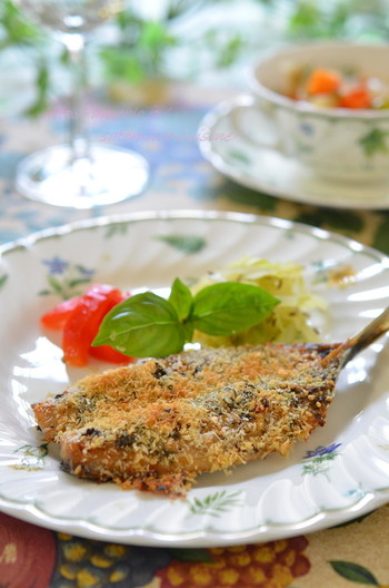 いわしの梅じそパン粉焼き