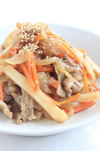 ご飯が進む 豚肉と長芋の甘辛炒め