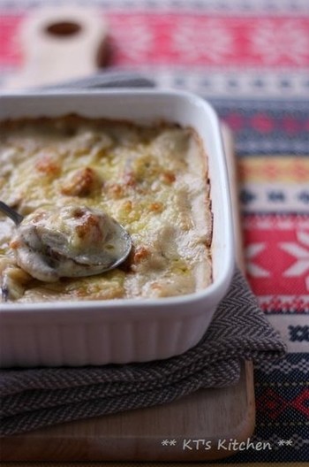 鶏肉とごぼうのグラタン
