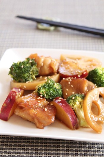 鶏肉と根菜のさっぱり炒め蒸し