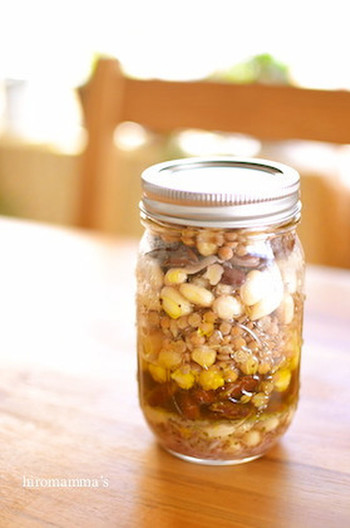 ビーンズマリネ メイソンジャーサラダ